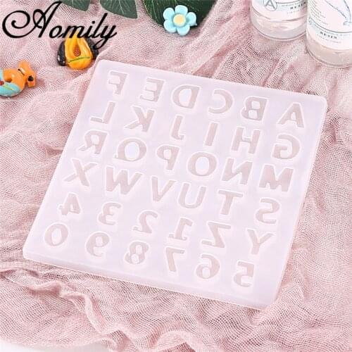 Amoliy Uppercase Letter Silicone Mold Capital Letter Resin Mold UV Resin Alphabet Epoxy Resin Mold Cake Decoration Accessories