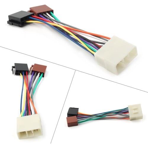 Car ISO WIRING HARNESS stereo radio plug lead wire loom connector adaptor For Toyota Camry Corolla RAV4 Hilux Yaris Land Cruiser