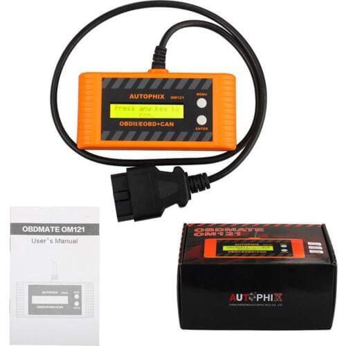 Car OBD2 Auto Scanner Autophix OM121 EOBD obd 2 obd2 CAN Scan tool Code Engine Reader with LCD P2P Interface Diagnostic-tool