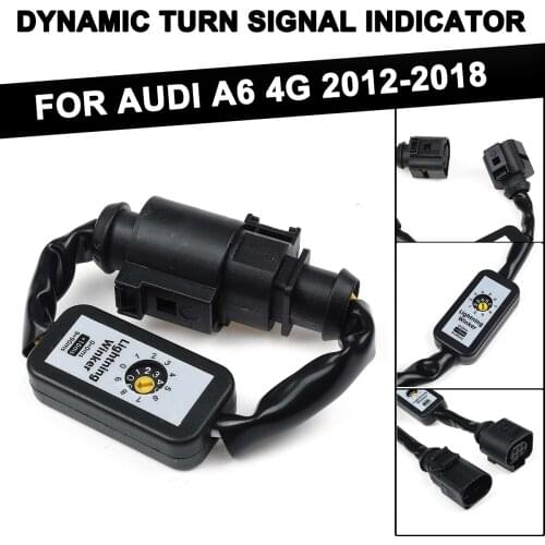 For Audi A6 4G 2012-2018 Car Light Accessories 2Pcs Dynamic Turn Signal Indicator LED Taillight Add-on Module Cable Wire Harness