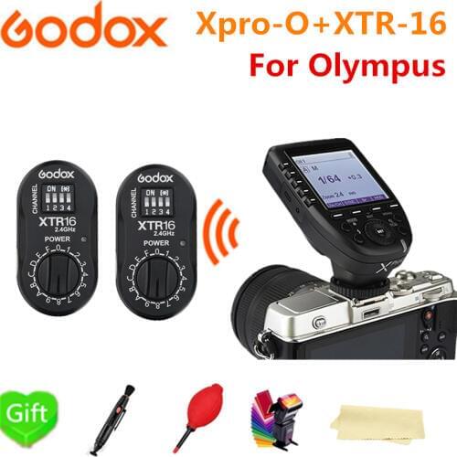 Godox Xpro-O TTL 2.4G Xsystem HSS Wireless Flash Transmitter + 2* XTR-16 For Olympus Pansonic Lumix Godox V860II-O TT685-O TT600