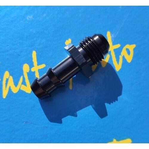 Black 9/16-18unf thread AN6 -6AN AN -6 male to 3/8" Barb hose Adapter Fitting