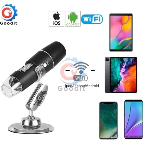 Portable WIFI Digital Microscope 50x to 1000x Magnification Adjustable Endoscope with 8 LEDs for iOS Android Smartphone Tablet