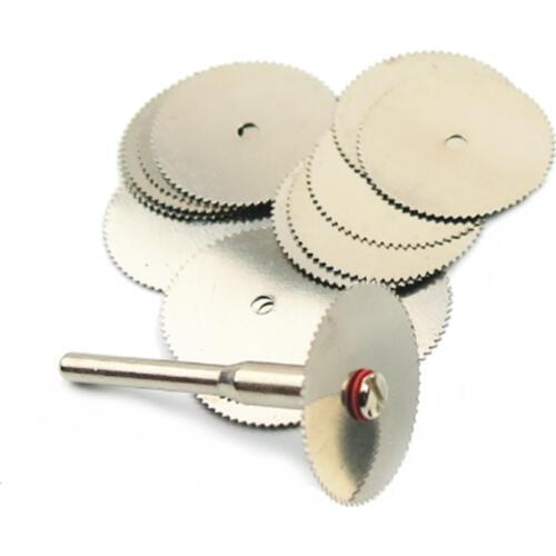 10pcs dremel mini circular saw disc abrasive hss blades tool cutting wheel wood carving tools rotary cut off tool woodworking