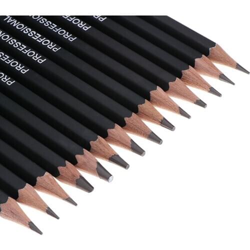 14 Pcs Sketch Art Drawing Pencil 12B 10B 8B 7B 6B 5B 4B 3B 2B 1B HB 2H 4H 6H