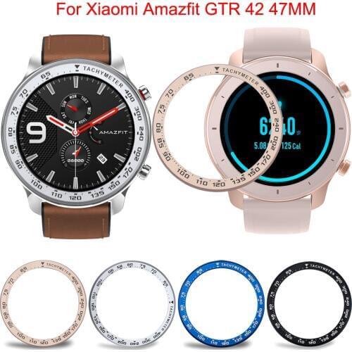 Stainless Steel Tachymeter Case For Xiaomi Amazfit GTR 47MM 42MM Watch Bezel cover Bezel Ring Dial Scale Speed Protective Cases