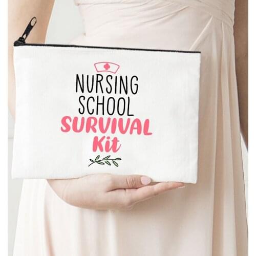 Nursing School Printed Cosmetic Bags Bachelorette Party Makeup Bag Toiletries Organizer Fashion Pouch Purses Wedding Gifts