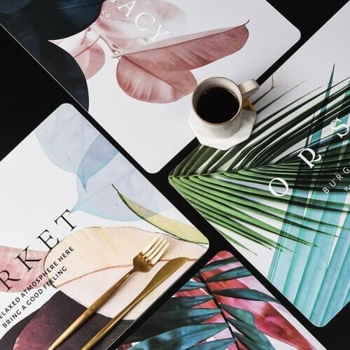 Creative Waterproof and Oilproof Table Mat Tableware Plate Bowl Pad Placemat Heat Insulation Non-Slip Hotel Table Decoration