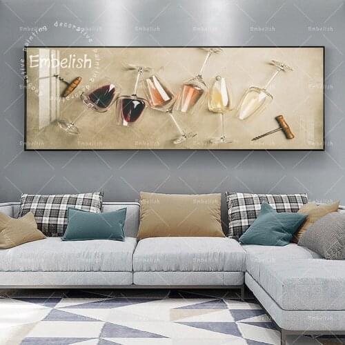 Embelish Large Size Wine Bar Winery Wine Kitchen Decor Posters For Home Decor Quality Canvas Paintings Wall Art Picture Artwork