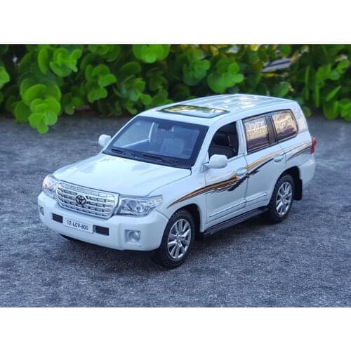 1:32 Scale Diecast For TOYOTA LAND CRUISER Metal Alloy SUV Off-road Car Model Collection Model Sound&Light Toys Vehicle