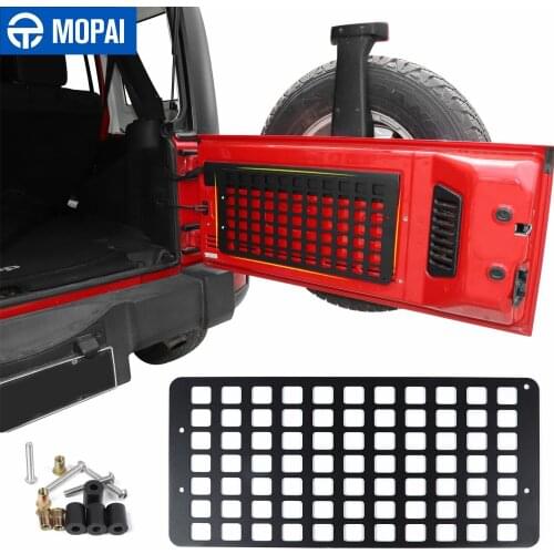 MOPAI Shelves Car Tail Door Racks Storage Bag Shelf Tailgate Luggage Carrier Supports Accessories for Jeep Wrangler JK 2007