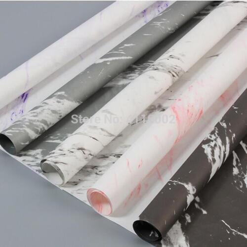 100pcs Marble Gift Wrapping Paper 60*60cm Flower Packaging Paper Packaging Material Paper DIY Crafts Supplies