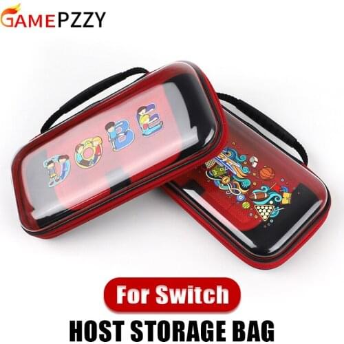 For Switch host portable translucent storage bag NS game console protection bag zipper storage bag with mezzanine card