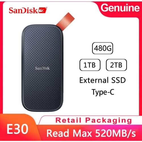 SanDisk E30 E60 500G 1T 2T SSD solid state mobile hard drive USB3.1 computer notebook type-c HD high-speed portable anti-fall