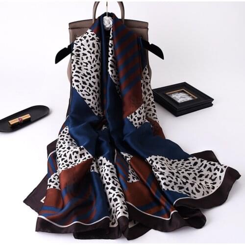 180x90cm Large Scarf for Women Summer Spring Design Print Leopard Pashmina Hijab Scarves Beach Shawls Foulard Female Stoles