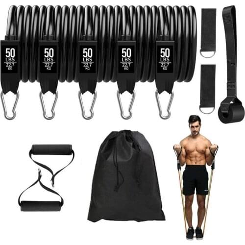 250LBS Fitness Exercise Resistance Bands Men Workout Training Pull Rope Yoga Latex Tube Sports Elastic Bands Home Gym Equipment