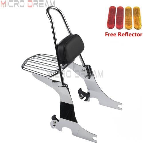 Removeable Motorcycle Backrest Pad Rear Passenger Sissy Bar Rack Luggage Holder For Harley Sportster 883 1200 Seventy-Two 94-03