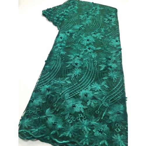 Green African Lace 2021 French Nigerian Lace Fabric Bridal High Quality Swiss Net Tulle Lace Fabric For Wedding Party AM44274