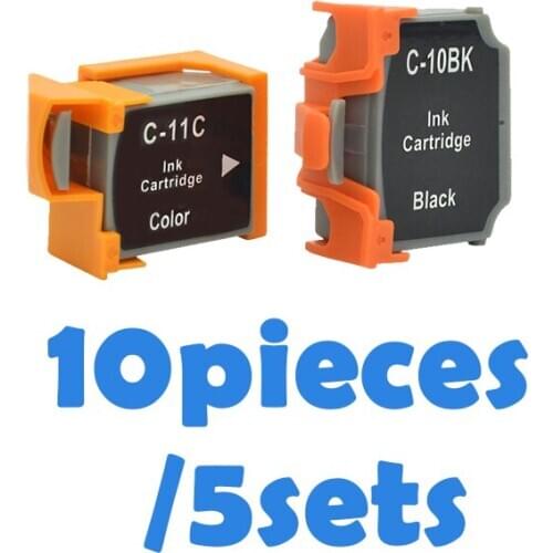 10pcs Compatible Ink Cartridges BCI10 BCI11 BCI-10 BCI-11 BCI 10 CLI 11 For Canon BJC-80 BJC-85 BJC-85PW BJ-30 inkjet printers