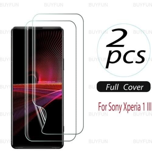 2pcs Front Hydrogel Film For Sony Xperia 1 III 6.0'' full cover screen protector for Xperia 1 10 5 III II Plus Pro soft film