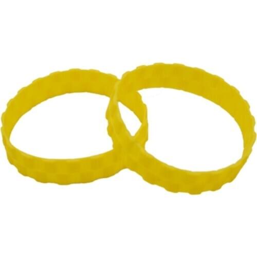2Pcs Robot Vacuum Cleaner Anti-Skid Anti-Wear Tire Skin for Xiaomi Mijia Irobot Sweeping Robot Accessories,Yellow