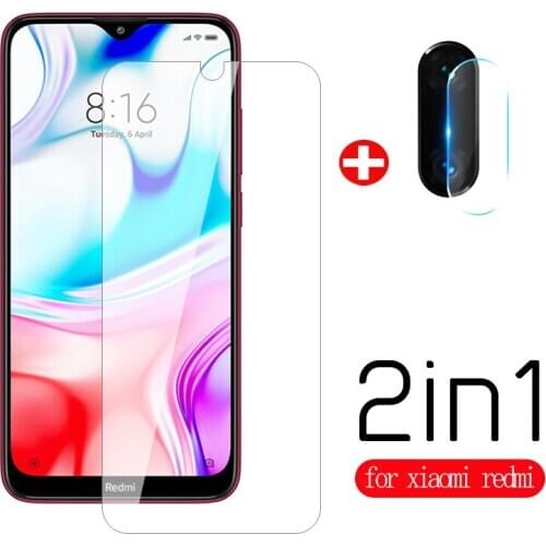 2 in 1 camera lens Tempered Glass On The For Xiaomi Redmi 8 a Screen Protector readmi Redmi8 a 8a a8 Safty Armor Glass