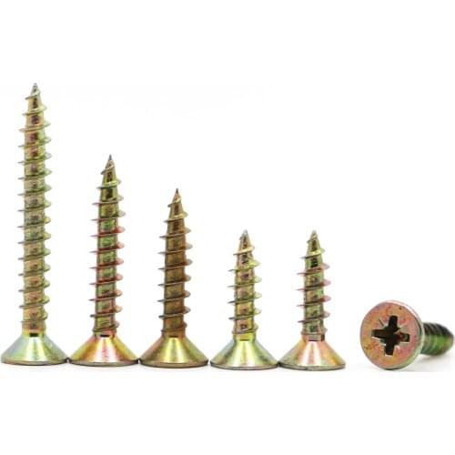 20/50pcs M3.5 M4 M5 cross head self - tapping screw dry wall nail with hard flat head wood screw fiber nail