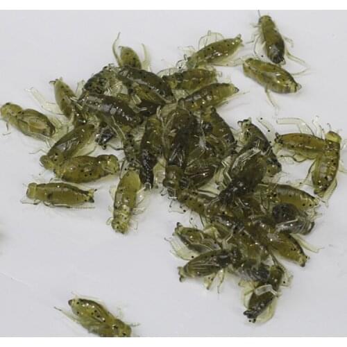 20pcs/lot 2.5cm 0.6g Fishing Lure Worm Baits Artificial Simulation Cricket Soft Fishing Lures Fishing Tackle