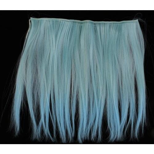 25x100cm High-temperature Long Hair Wig for Girl Doll Making Accs Blue