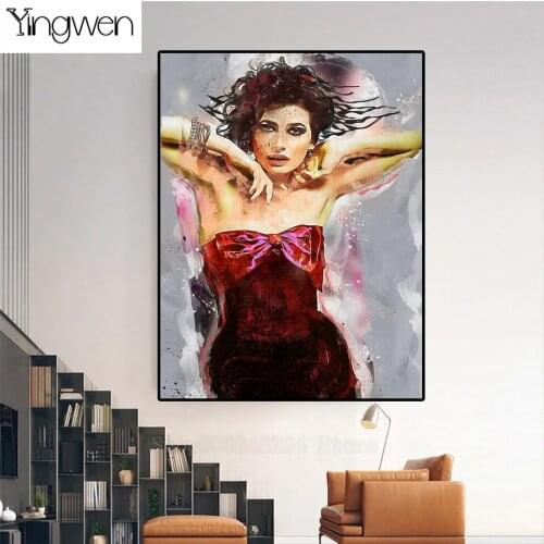 Diamond Painting Full Square/Round Embroidery Diamond Stitch 5D Red Dress Women Sale Sexy Hat Women Wall Decor Home Gift