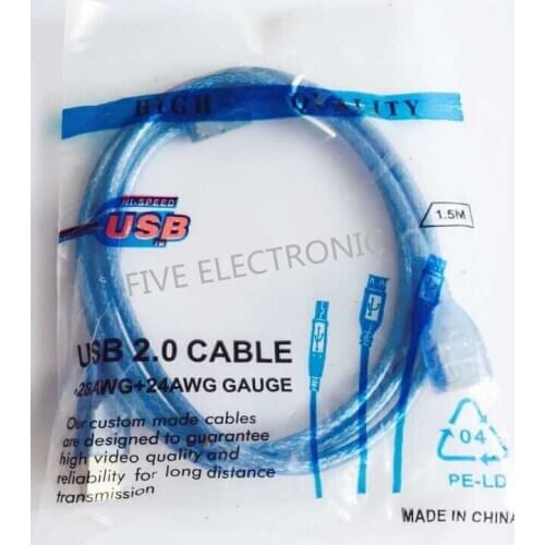 FREE SHIPPING! USB2.0 CABLE With Magnet Ring.Connector 1.5M, Printer Line, 28AWG-24AWG GAUGE.Male & Femal Extension Cable