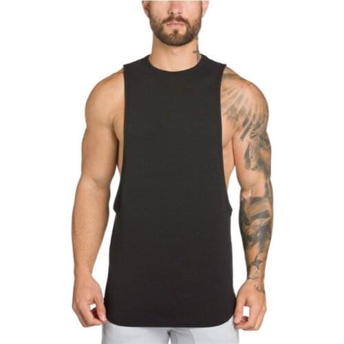 Brand clothing bodybuilding stringer gym tank top men fitness singlet cotton sleeveless shirt muscle vest