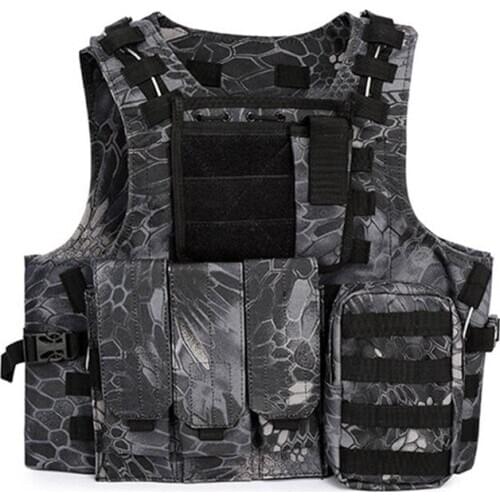 CS Field Combat Camouflage Tactical Vest Men Outdoor Camping Shooting Body Armor Carrier Molle Chest Protection Gear Waistcoat