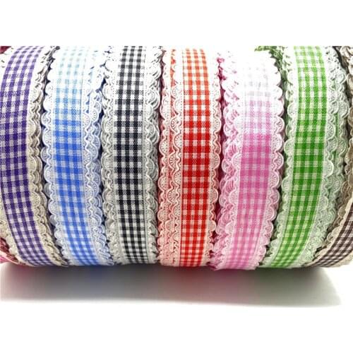 5Yards/lot 18mm Cotton Ribbon Lace Handmade Design Printed Cotton Ribbons For Wedding Christmas Decoration DIY Sewing Fabric