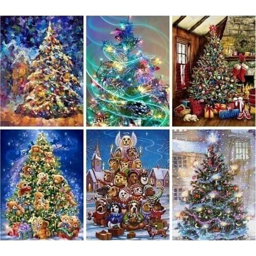 5D DIY Diamond Painting Christmas Tree Gifts Cross stitch Full Diamond Embroidery Mosaic Picture of Rhinestones Home Decor