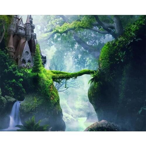 Forest castle Diamond Embroidery landscape Full 5D,diy Diamond Painting Cross Stitch,3d picture,Diamond Mosaic stickers