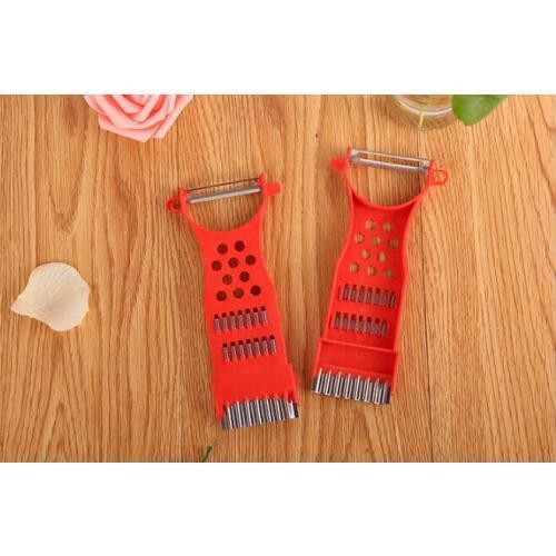 1PC Multi Function Kitchen Tools Vegetable Peeler Grater Kitchen Handheld Stainless Steel Potato Cutter Slicer KC 1412