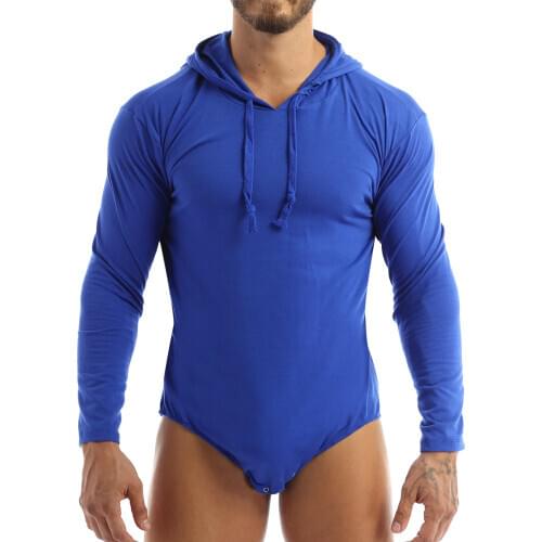 Mens Adult Male Fashion Casual Spring Sudadera Hombre Streetwear Shirts Long Sleeves Hoodie Bodysuit Romper Pajamas Hoodies