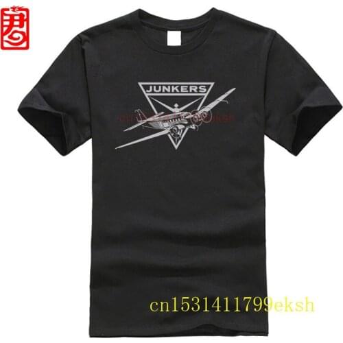 Men 2020 Fashion 100% Cotton For Man T Shirts Design Tante Ju 52 Hugo Junkers Luftwaffe Aircraft Flieger