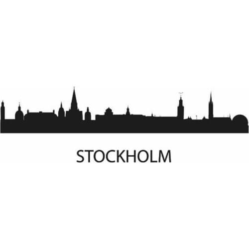 STOCKHOLM City Decal Wall Sticker Vinyl Stickers Decor Mural Art Living Room Home Decoration Landmark Skyline Wall Decal