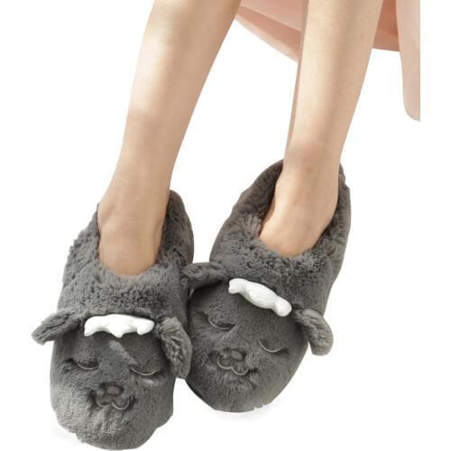 New Fashion Soft Sole Autumn Winter Warm Home Cotton Plush Slippers Women Indoor\ Floor Flat Shoes Girls Gift Cartoon Shoes