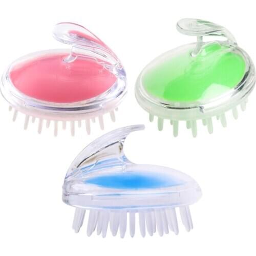 Plastic Head Massage Brush Round Shampoo Brush Massage Scalp Itching Bathing Cleaning Care Tools Bath Brush LX8778