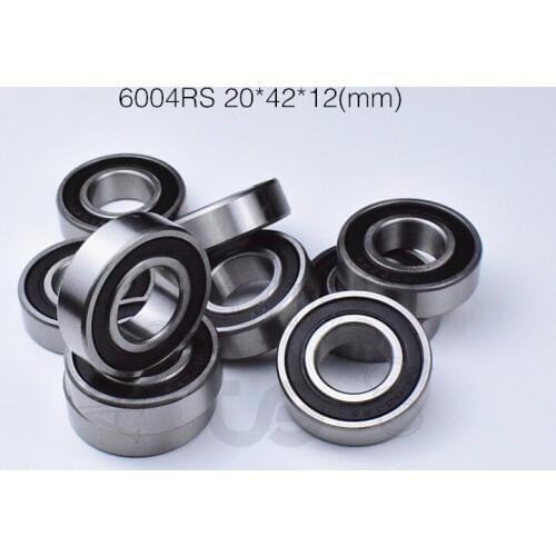6004RS 20*42*12(mm) 1Piece free shipping bearing ABEC-5 6004 6004RS rubber sealed chrome steel deep groove bearing