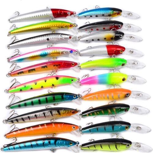 Drop shipping 20pcs Minnow Lure kits Fishing Lures Hard Bait Minnow g/Ounce90100 mm/3-1/2 4inch Hard plasticSea Fishing Bait