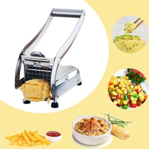 Potato Chips Strip Slicer Cutter Chopper Machine Making Tool Stainless Steel Vegetable Slicer Cutter French Fries
