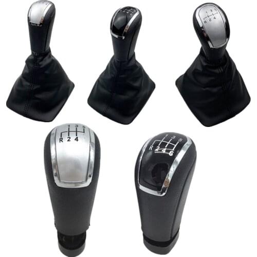 Gear Shift Knob Lever Shifter Stick Pen Handle Gaiter Boot Cover Case For Skoda Octavia A5 A6 2004-2012 Car Styling Accessories