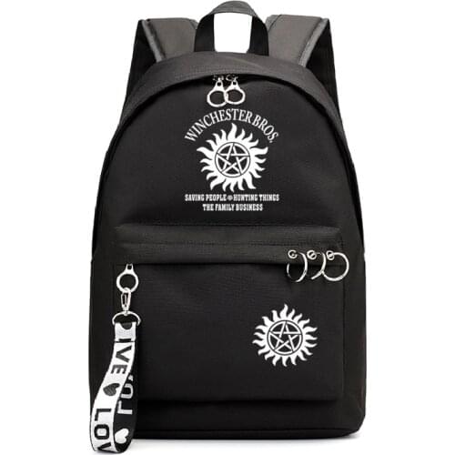 Mochilas Supernatural Backpacks Kids School Bag Teens Bookbags Laptop Backpack Gifts Girls Book Knapsack Women Casual Rucksack