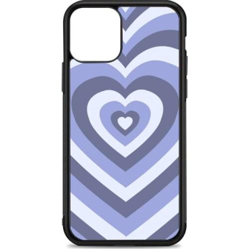 Deep purple love heart Phone Case for iPhone 12 mini 11 pro XS Max X XR 6 7 8 plus SE20 High quality TPU silicon cover