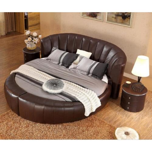 Real Genuine leather bed frame Modern Soft Beds with storage Home Bedroom Furniture cama muebles de dormitorio / camas quarto