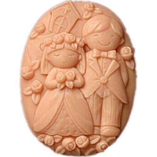 Wedding Soap Mold Fondant Cake Decoration Boy and Girl Molds Handmade Soap Mould Soaps Making Mould Aroma Stone Moulds PRZY